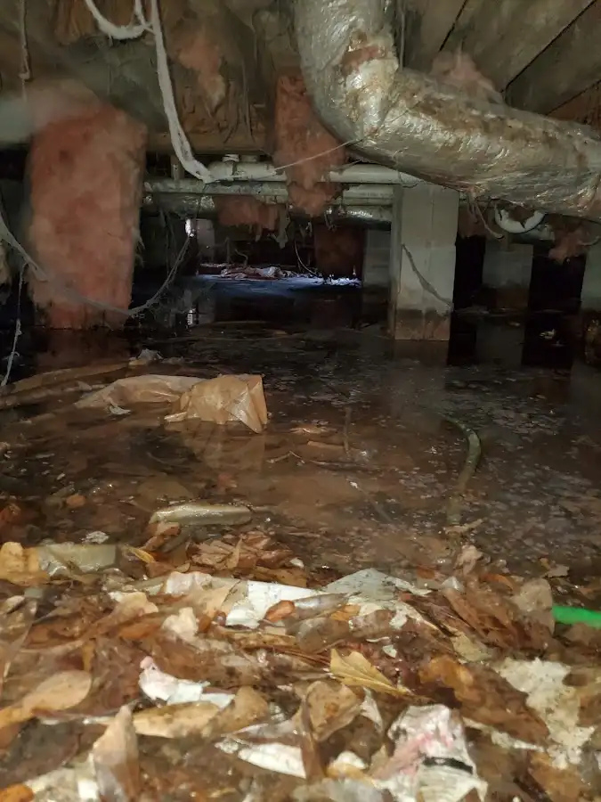 Crawl space flood assessment for Commercial Water Damage Restoration in Marion
